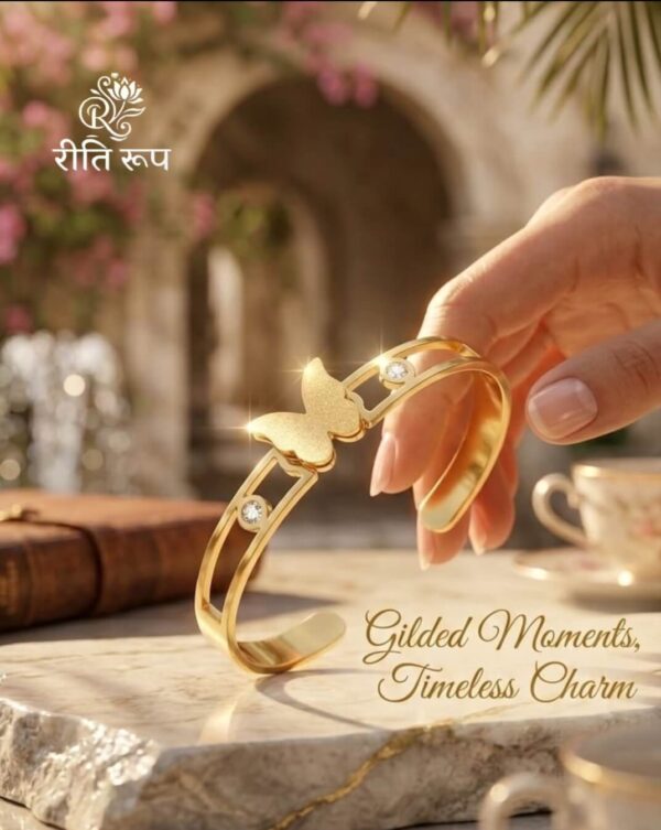 golden butterfly bracelet ritiroop jewels golden butterfly bracelet
