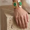 hand cuff green stone jewellery